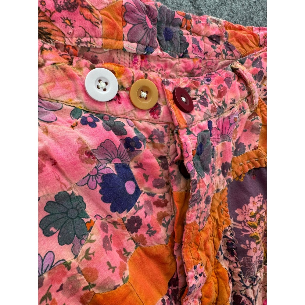 Magnolia Pearl Love Co Quilt Nature Pant Size OS Patchwork Pink Orange Boho - Picture 11 of 16